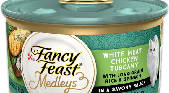 Fancy Feast Medleys White Meat Chicken Tuscany Long Grain Rice & Spinach In A Savory Sauce